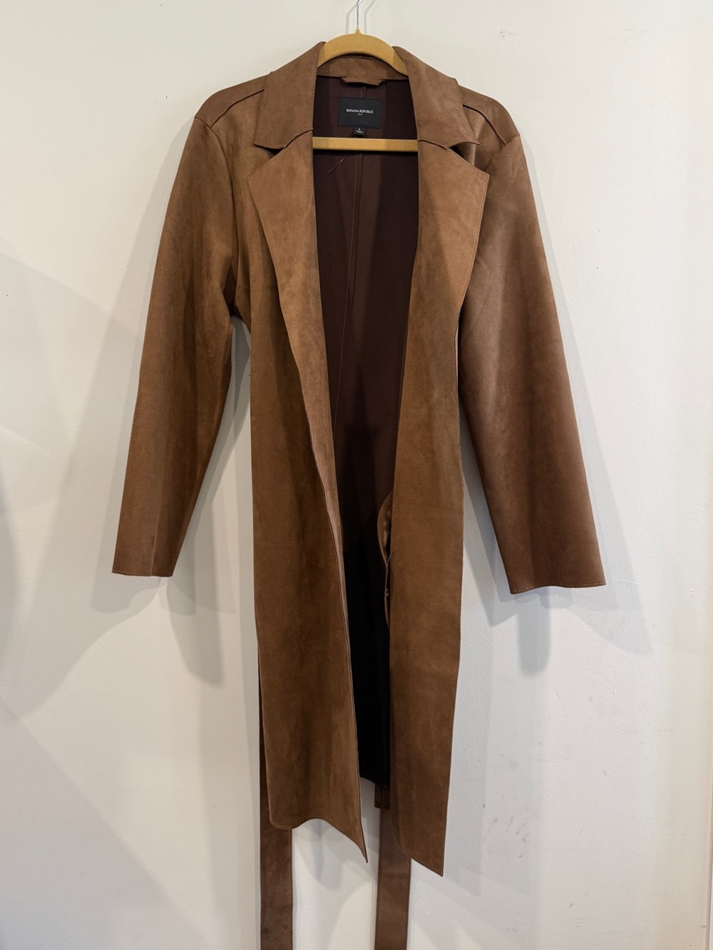 Banana Republic Brown Suede Trench Coat